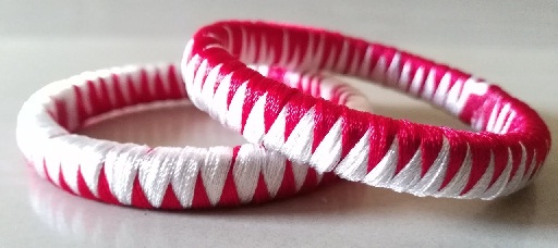 ZigZag weaving thread bangle