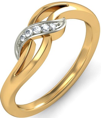 Beautiful Gold Ring With Platinum