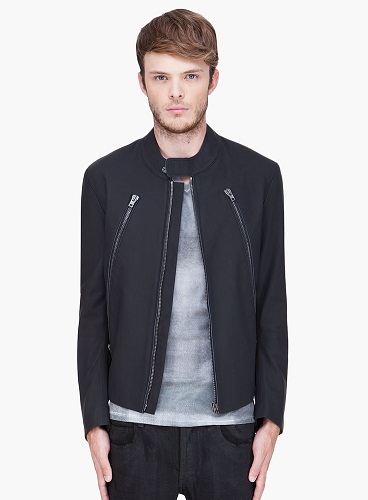 Maison Martin Margiela Black Matte Leather Jacket