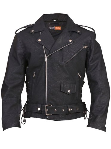 Ranger Black Biker Mens Leather Jacket