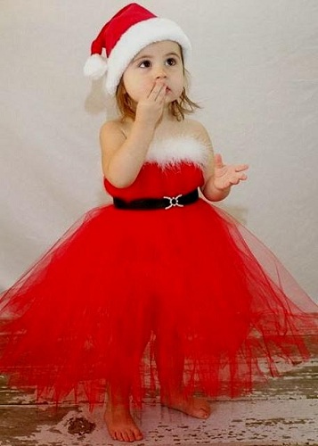 Santa Theme Baby Frock