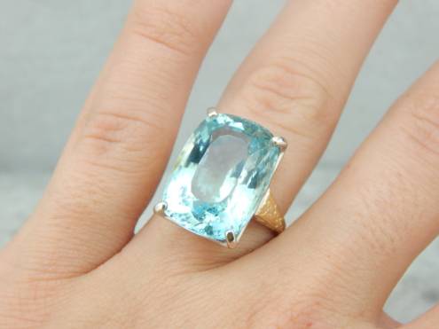 Aquamarine Stone Ring