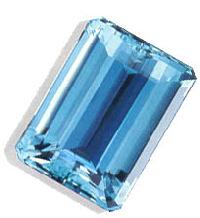 Emerald Cut Aquamarine Stone