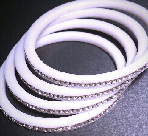 White Plastic Bangles