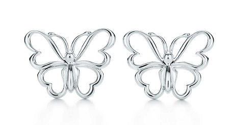 Sterling silver butterfly earrings