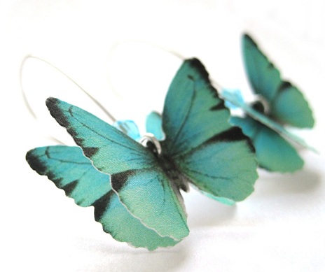 Paper butterfly earrings