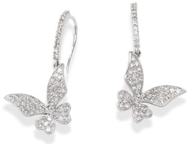 Diamond butterfly earrings