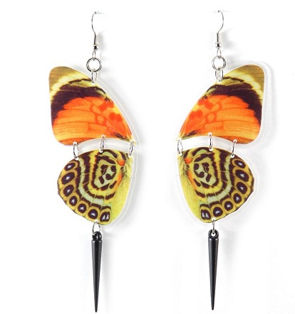 Half butterfly earrings