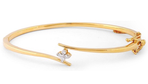 Gold Diamond Yellow 30 gm Bangle