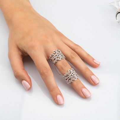 Flower Full Finger Ring