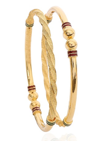 Twisted Gold Bangles