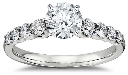 Side Stone Engagement Ring