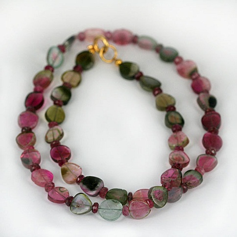 Tourmaline MultiColor Gemstone Necklace