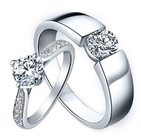 Promise Couple Diamond Rings