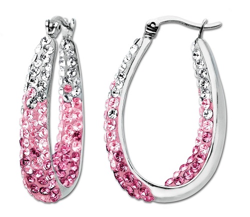 Silver shade Pink Earring