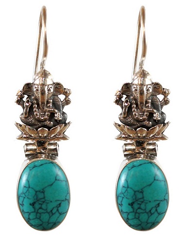 Temple Jewellery Turquoise Earring