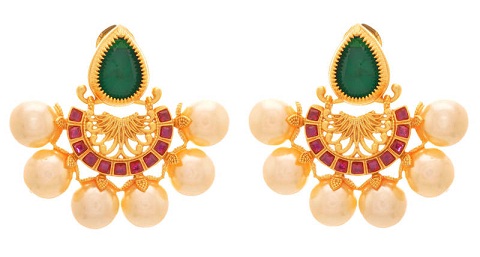 Ruby and Pearl 4 gm Earring