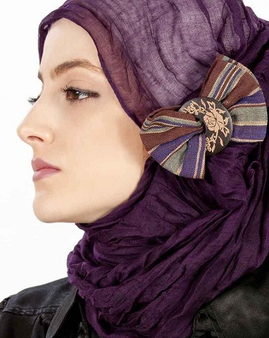 Trendy Hijabs with Bows And Brooches