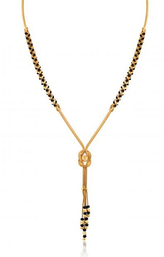 22k Gold Mangalsutra with Swirl Design