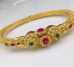 1gm Gold Bangles With Gemstone