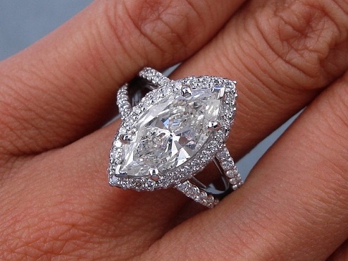 3 Carat Marquise Cut Diamond Ring