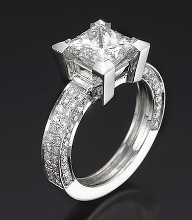 3 Carat Princess Cut Diamond Ring