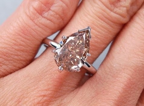 Pear Shape 3 Carat Diamond Ring