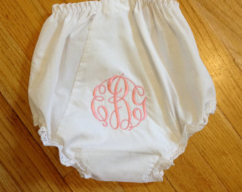 Monogrammed Baby Panties