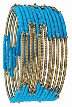 Thread Blue Bangles for Women