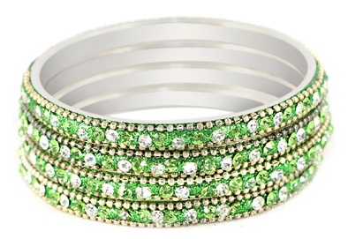 Stylish Green Bangles for Girls