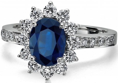 Dark Blue Diamond Ring