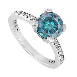 blue diamond rings