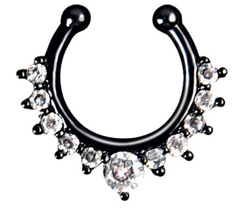 Diamond Studded Septum Ring