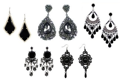 black earrings