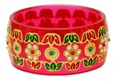 Acrylic Meenakari Red Bangle