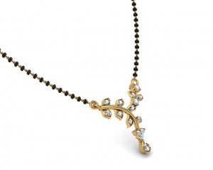 Diamond mangalsutra locket