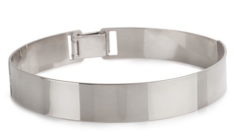 Solid band choker in silver