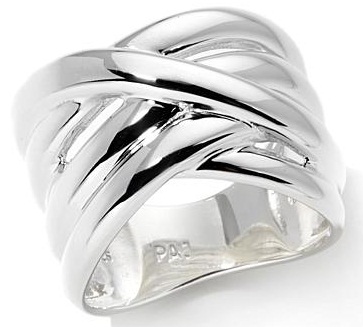 Sterling Silver Criss- Cross Rings for Girls