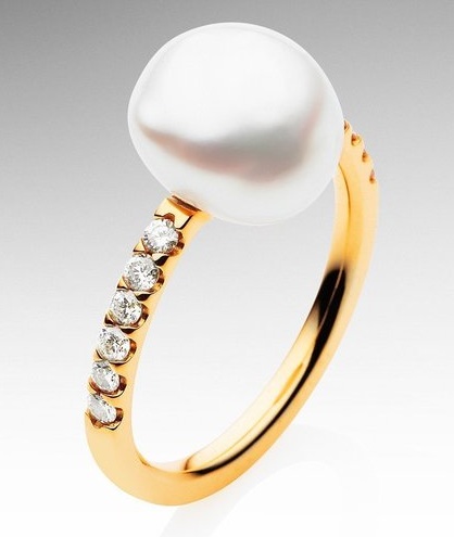 Eternity Yellow Keshi Pearl Rings