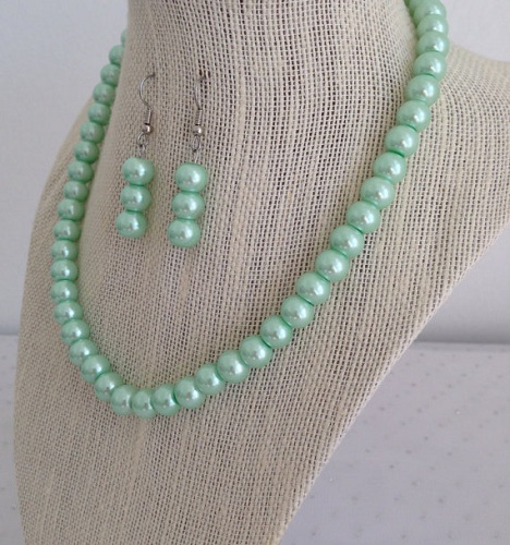 Mint Sea Foam Green Jewelry Set