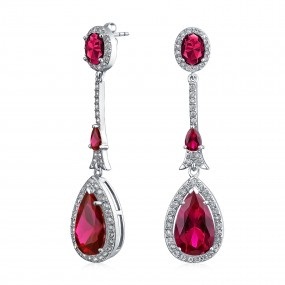 Chandelier July birthstone earring