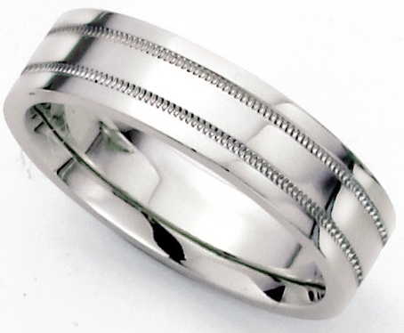 The Scribbled Platinum Wedding Ring