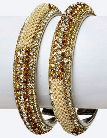 Pearl and Crystal Bangle