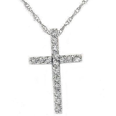 Diamond cross necklace