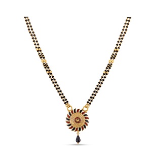 1 Gram Meena Flower Gold Mangalsutra