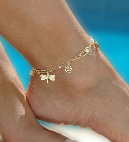 Cool Double Chain Butterfly Anklets