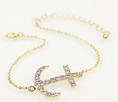 Anchor Style Chain Anklet for Men