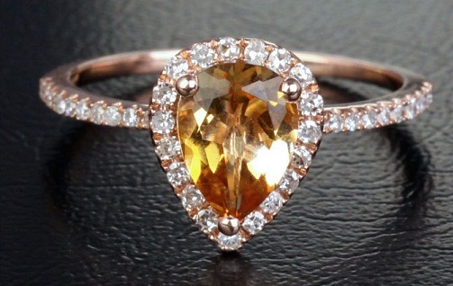 Citrine Stone Ring