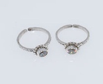 CZ Silver Toe Rings