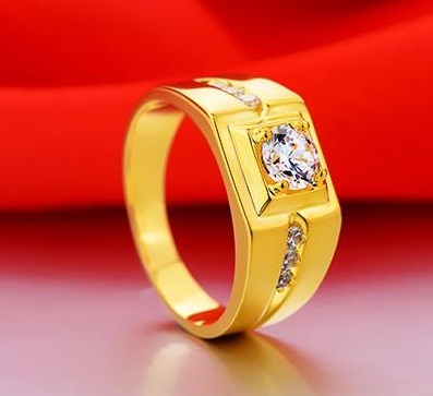 Silver Ring in Gold Plated